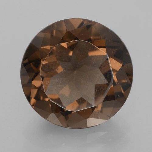 Quartz fumé marron naturelle coupe roude, 6,96 ct, VVS-VS
