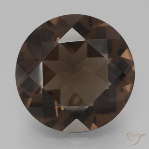 7.20ct Naturel Marron ambré Quartz fumé, Tour, VVS-VS