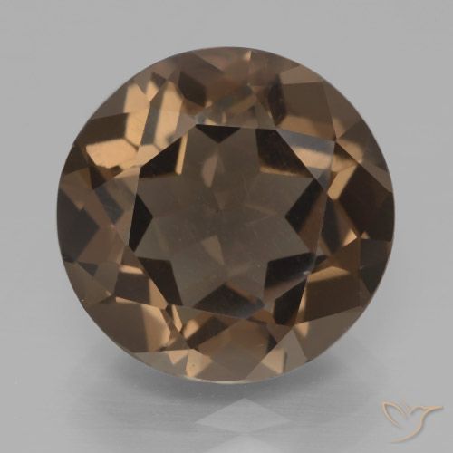 6.55ct Naturel Brun moyen-foncé Quartz fumé, Tour, VVS-VS