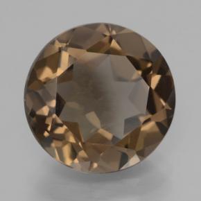Quartz fumé marron naturelle coupe roude, 6,79 ct, VVS-VS