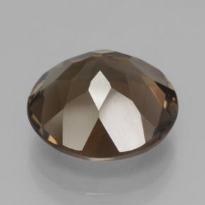 Quartz fumé marron naturelle coupe roude, 6,79 ct, VVS-VS