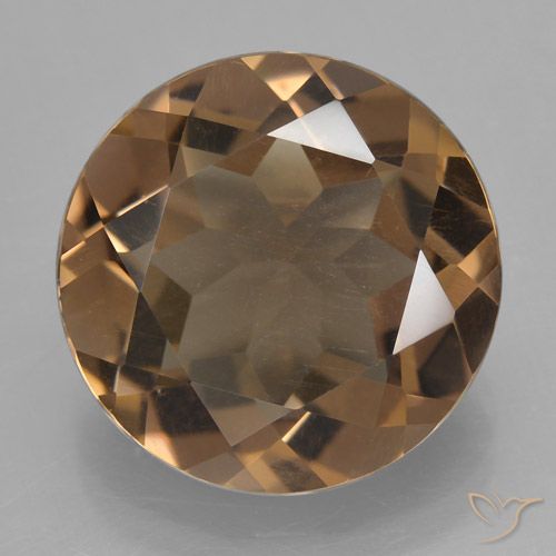 7.62ct Naturel Marron chaud Quartz fumé, Tour, VS