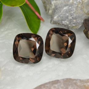 Achetez naturel 13,21ct marron quartz fumé gems, coupe coussin, en provenance brésil chez gemselect. en stock, livraison internationale!