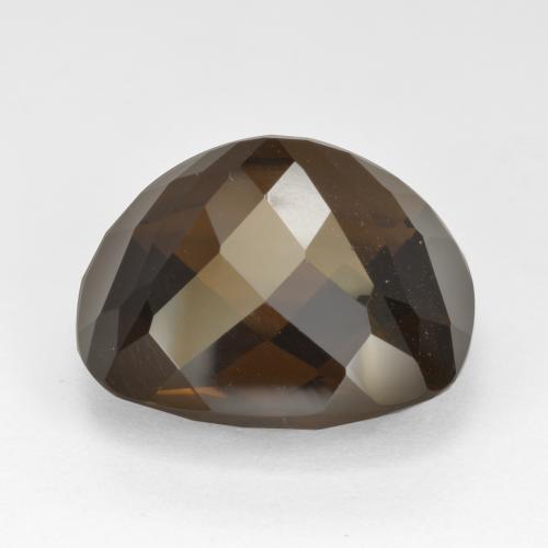 Quartz fumé Marron foncé naturelle Coupe coussin, 22.52 ct, VVS-VS