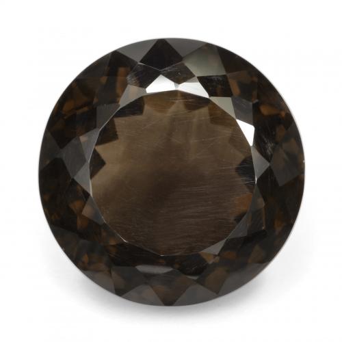 Quartz fumé marron naturelle coupe roude, 26,23 ct, VVS-VS