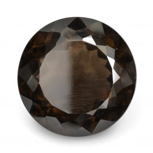 Quartz fumé marron naturelle coupe roude, 26,23 ct, VVS-VS