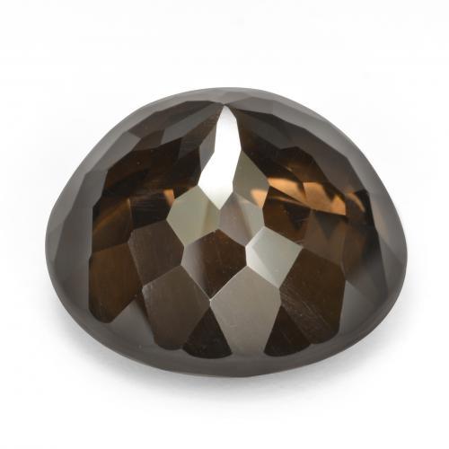 Quartz fumé marron naturelle coupe roude, 26,23 ct, VVS-VS