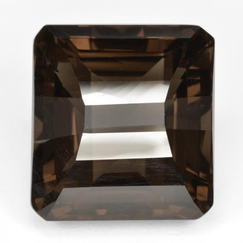 Quartz fumé Marron foncé naturelle Taille émeraude, 31.23 ct, VVS-VS
