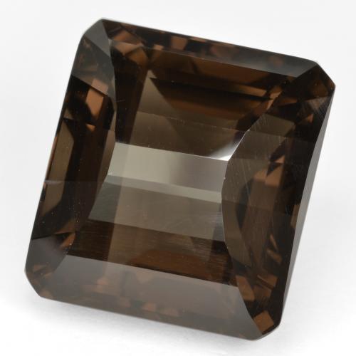 Quartz fumé Marron foncé naturelle Taille émeraude, 31.23 ct, VVS-VS