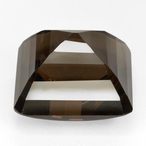 Quartz fumé Marron foncé naturelle Taille émeraude, 31.23 ct, VVS-VS
