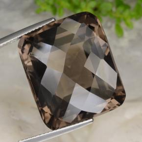 Quartz fumé Brun naturelle Taille émeraude, 34.89 ct, VVS-VS