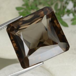 Quartz fumé Brun naturelle Taille émeraude, 40.76 ct, VVS-VS