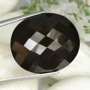 Quartz fumé marron naturelle coupe ovale, 59,94 ct, VVS-VS