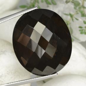 Quartz fumé marron naturelle coupe ovale, 59,94 ct, VVS-VS