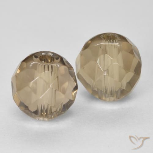 Achetez naturel 2.95ct Medium Light-Brown Quartz fumé gems, Sphère / Boule, En provenance Brésil chez GemSelect. En stock, livraison internationale!