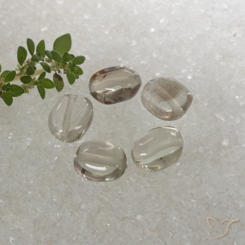 4.70ctw Naturel Marron très clair Quartz fumé, ovale, Transparent
