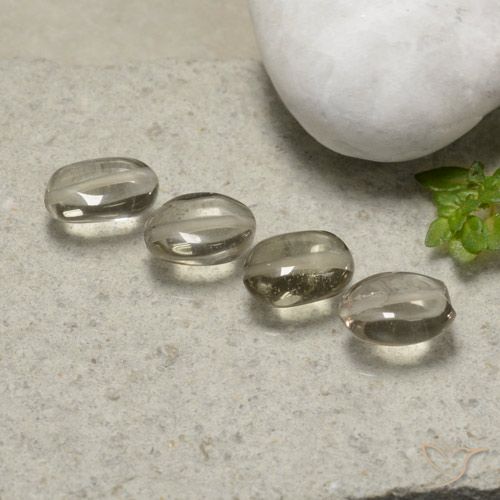 4.45ctw Naturel Marron très clair Quartz fumé, ovale, Transparent