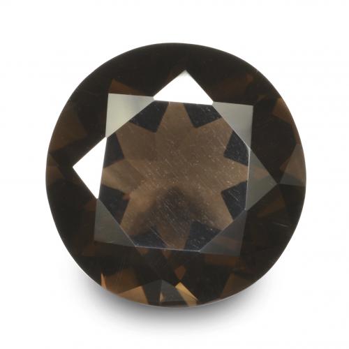 Quartz fumé Brun naturelle Coupe roude, 16.09 ct, VVS