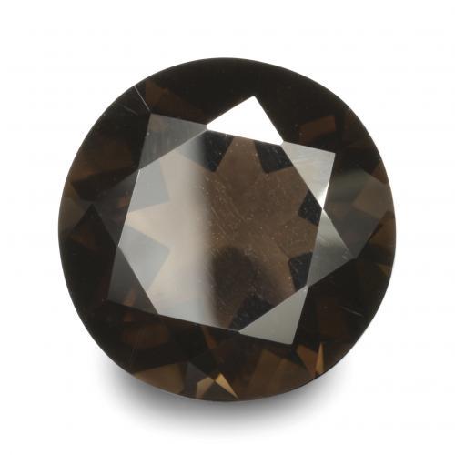Quartz fumé Brun naturelle Coupe roude, 16.09 ct, VVS