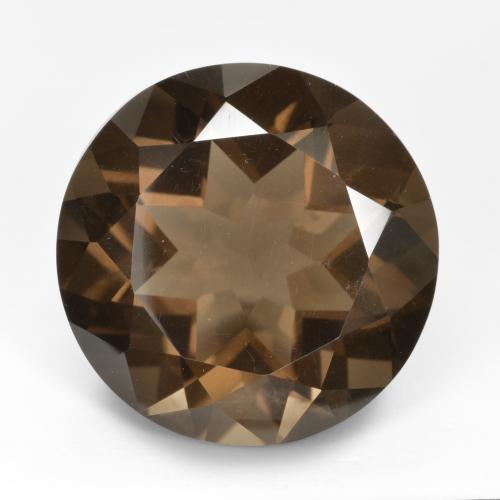 Quartz fumé marron naturelle coupe roude, 16,66 ct, VVS-VS