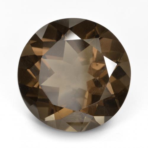 Quartz fumé marron naturelle coupe roude, 16,66 ct, VVS-VS