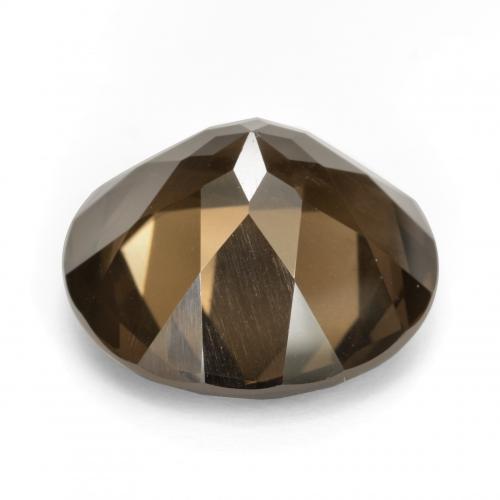 Quartz fumé marron naturelle coupe roude, 16,66 ct, VVS-VS
