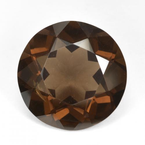 Quartz fumé marron naturelle coupe roude, 14,13 ct, VVS