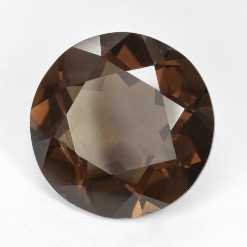 Quartz fumé marron naturelle coupe roude, 14,13 ct, VVS
