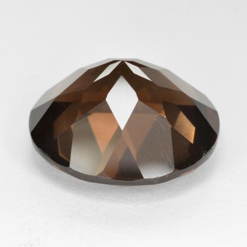 Quartz fumé marron naturelle coupe roude, 14,13 ct, VVS