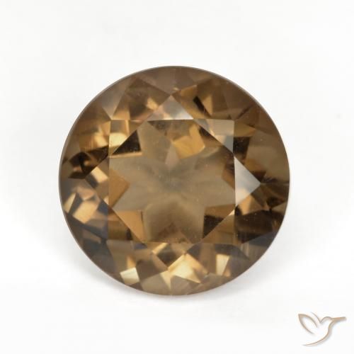 5.58ct Naturel Brun pain d'épices Quartz fumé, Tour, VVS