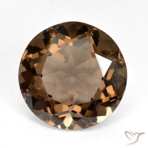 6.46ct Naturel Brun moyen-foncé Quartz fumé, Tour, VS
