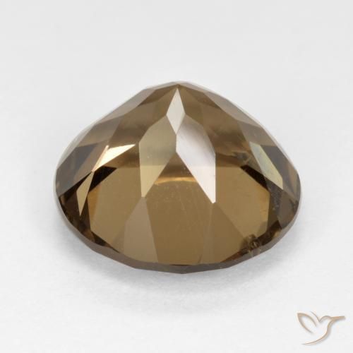 Quartz fumé marron naturelle coupe roude, 5,78 ct, VVS