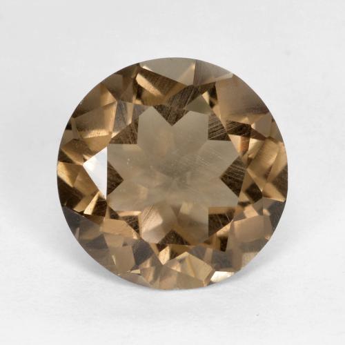 Quartz fumé marron naturelle coupe roude, 4,63 ct, VS