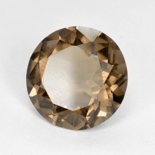 Quartz fumé marron naturelle coupe roude, 4,63 ct, VS