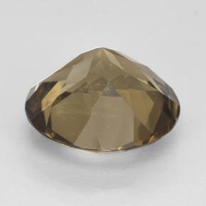 Quartz fumé marron naturelle coupe roude, 4,91 ct, VVS