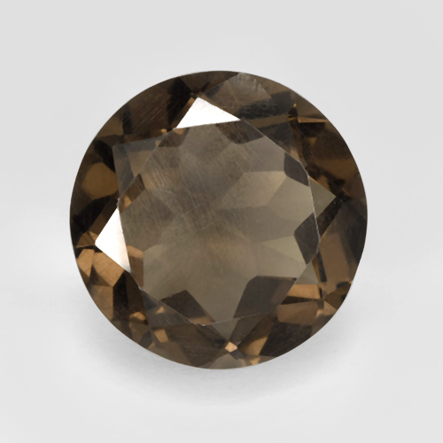 Quartz fumé Brun chocolat naturelle Coupe roude, 4.98 ct, VVS