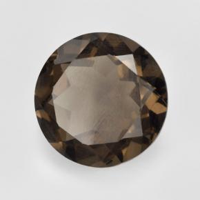 Quartz fumé Brun chocolat naturelle Coupe roude, 4.98 ct, VVS