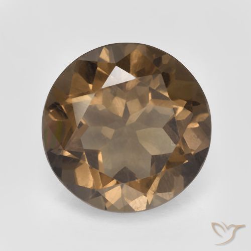 5.45ct Naturel Brun pain d'épices Quartz fumé, Tour, VVS-VS