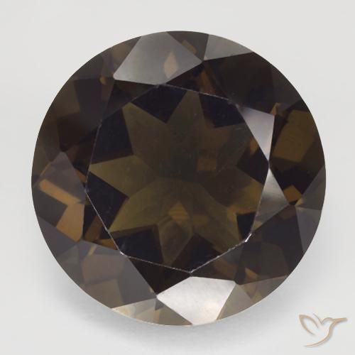 17.43ct Naturel Marron foncé Quartz fumé, Tour, VVS