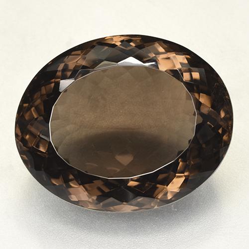 Quartz fumé Brun naturelle Coupe ovale, 89.26 ct, IF