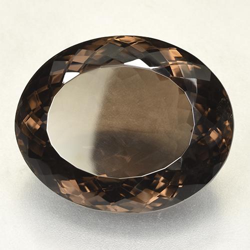 Quartz fumé Brun naturelle Coupe ovale, 89.26 ct, IF
