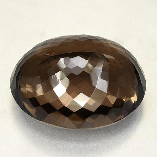 Quartz fumé Brun naturelle Coupe ovale, 89.26 ct, IF