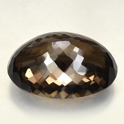 Quartz fumé marron naturelle coupe ovale, 165,26 ct, VVS