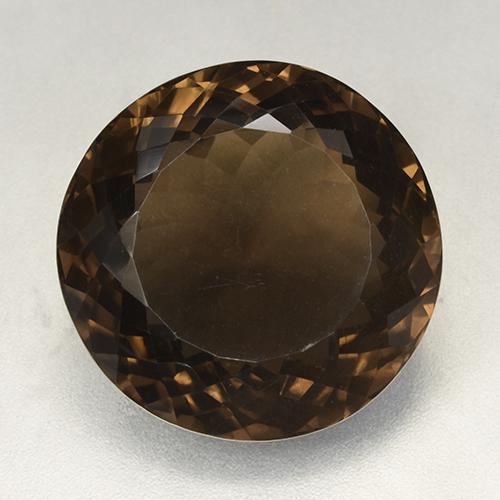 Quartz fumé marron naturelle coupe roude, 52,49 ct, VVS-VS