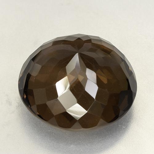 Quartz fumé marron naturelle coupe roude, 52,49 ct, VVS-VS