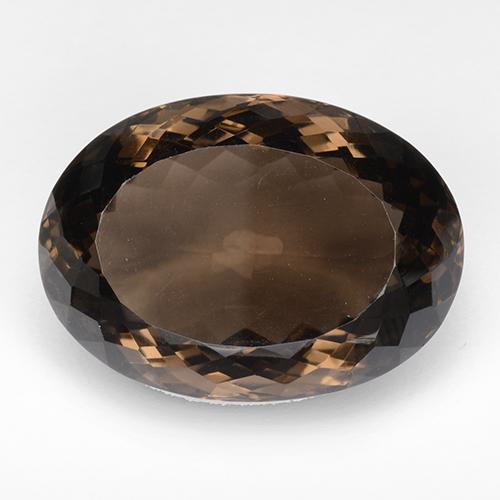Quartz fumé marron naturelle coupe ovale, 64,03 ct, IF