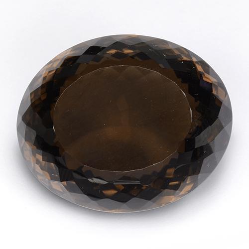Quartz fumé marron naturelle coupe ovale, 86,86 ct, IF