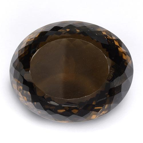 Quartz fumé marron naturelle coupe ovale, 86,86 ct, IF