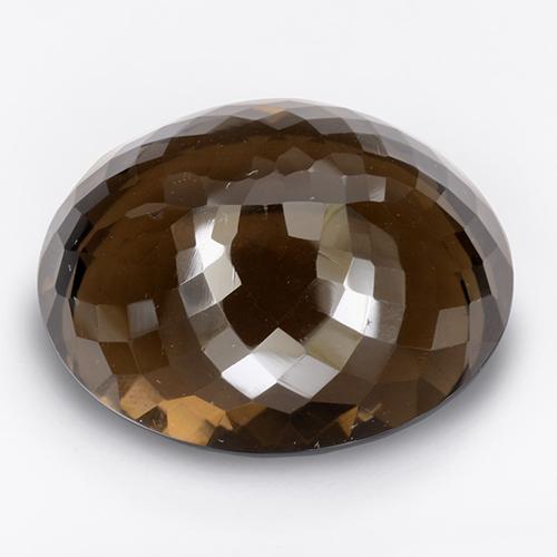 Quartz fumé marron naturelle coupe ovale, 86,86 ct, IF