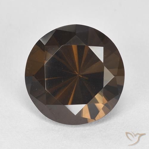 6.38ct Naturel Brun rougeâtre Quartz fumé, Tour, VVS